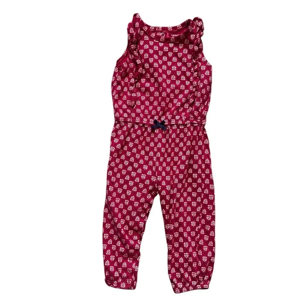 Carter's Red Jumpsuit Playful Polka Dot Design